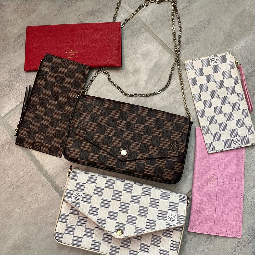 Elegant Checkered Women's Bag Set